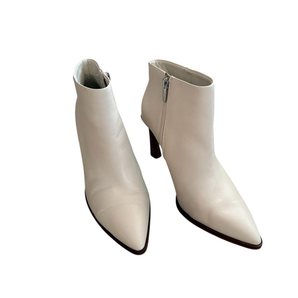 Vince Camuto Cream Ankle Booties with Pointed Toe